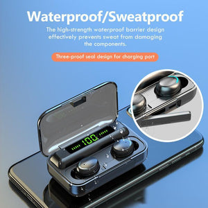 Wireless Earbuds, TWS Bluetooth 5.0 Earbuds, Sport Headphones Matte Design Earbuds with Battery Charging Case