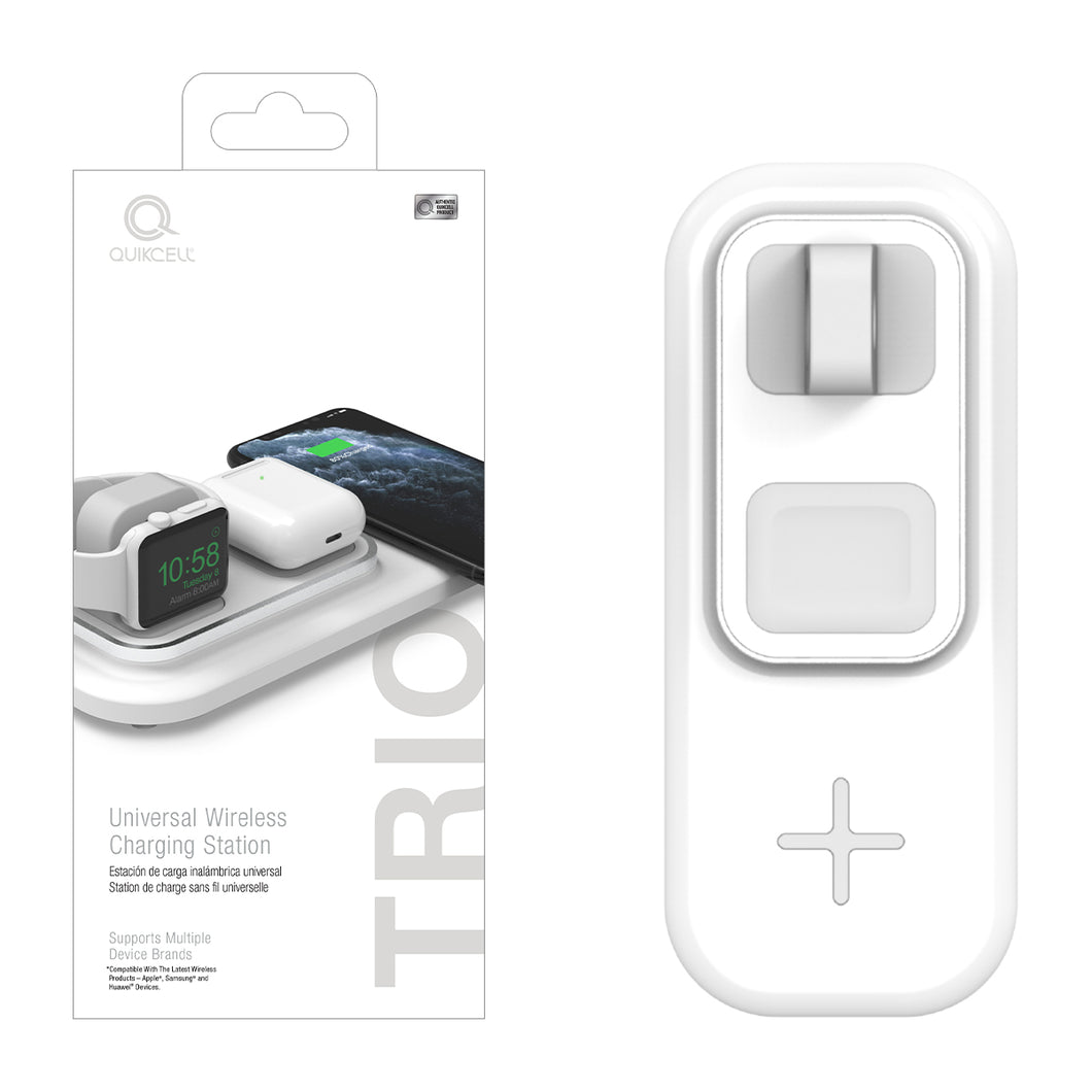 QUIKCELL TRIO 3-in-1 Charging Pad - WHITE